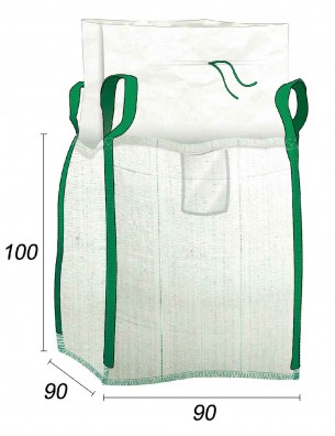 Big Bag Vacío Residuos de jardín - 90X90X100
