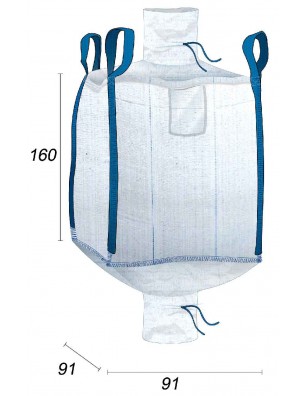 Big Bag Acreditado al contacto Alimentario  - 91X91X160