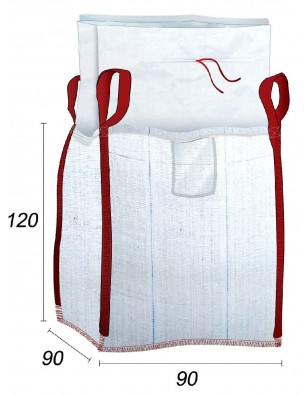 Big Bag Impermeable - Almacenamiento de polvos y suciedad - 90X90X120