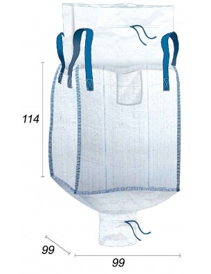 Big Bag Acreditado Alimentario 1 tonelada - 99X99X114
