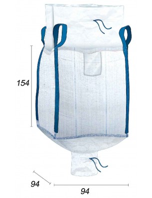 Big Bag Alimentario 1250 litros Impermeable - 94X94X154