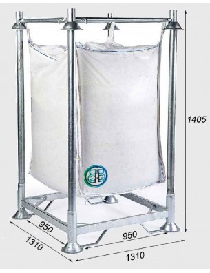 Soporte estandard para Big Bag con base cerrada - Altura total 1405